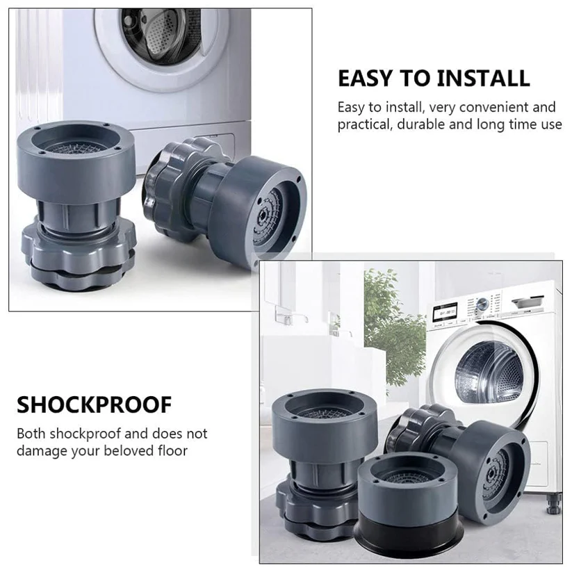 Washing Machine Height Adjusing Vibration Pads (4 Pcs Set)