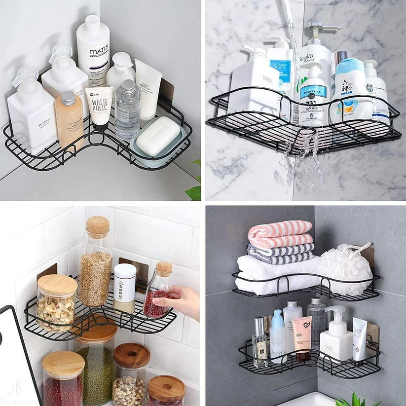 Storage Organizer for Bathroom - Pack of 1 - (No Drilling-Shelf Adhesive)