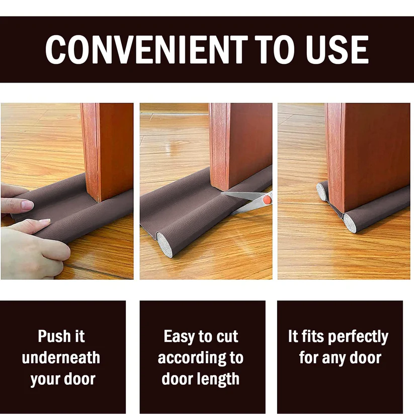 Door Bottom Sealing Strip Guard for Home | (39 inches, Pack of 2)